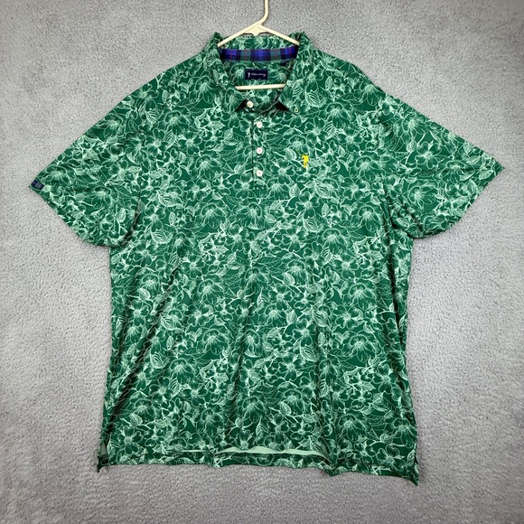 William Murray Lot of Three Golf Polo Mens XX-Large Green Floral Shirt Button Up - Picture 5 of 16